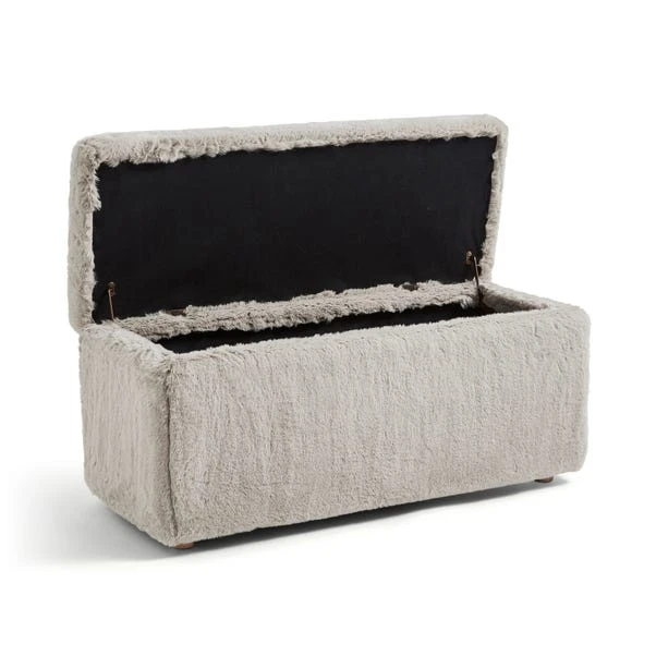 Elysia End Of Bed Ottoman, Faux Fur 8 Elysia End Of Bed Ottoman, Faux Fur - Image 6