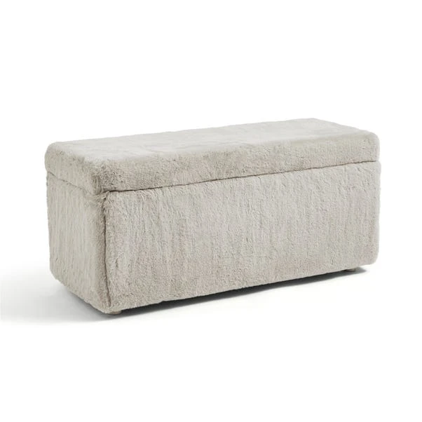 Elysia End Of Bed Ottoman, Faux Fur 9 Elysia End Of Bed Ottoman, Faux Fur - Image 7