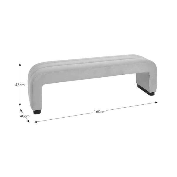 Lucilla 3 Seater Dining Bench, Velvet 14 Lucilla 3 Seater Dining Bench, Velvet - Image 12