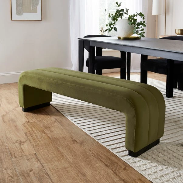 Lucilla 3 Seater Dining Bench, Velvet 3 Lucilla 3 Seater Dining Bench, Velvet