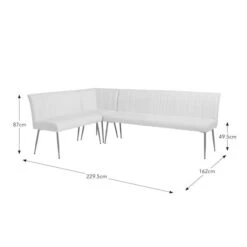 Kendall Corner Dining Bench, Boucle 11 Kendall Corner Dining Bench, Boucle -Online Furniture Store 30915753 alt09