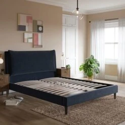 Skylar Velvet Pillow Back Bed Frame -Online Furniture Store 30915874 alt01