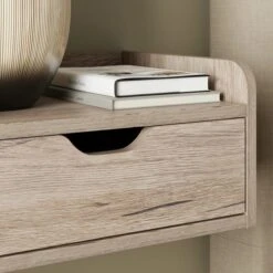 Cilla 1 Drawer Floating Bedside Table, Grey Oak Effect -Online Furniture Store 30917501 alt03
