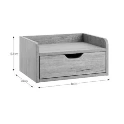 Cilla 1 Drawer Floating Bedside Table, Grey Oak Effect -Online Furniture Store 30917501 alt09