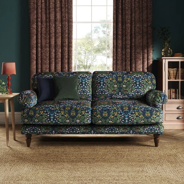 Jolene William Morris Blackthorn Print Velvet 3 Seater Sofa 3 Jolene William Morris Blackthorn Print Velvet 3 Seater Sofa