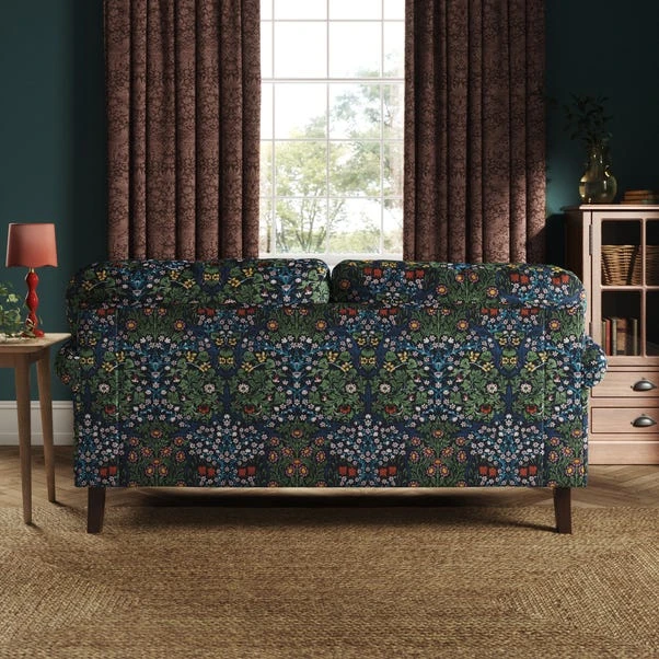 Jolene William Morris Blackthorn Print Velvet 3 Seater Sofa 5 Jolene William Morris Blackthorn Print Velvet 3 Seater Sofa - Image 3