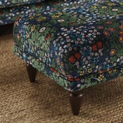 Jolene William Morris Blackthorn Print Velvet Footstool 11 Jolene William Morris Blackthorn Print Velvet Footstool -Online Furniture Store 30917914 alt03