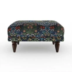 Jolene William Morris Blackthorn Print Velvet Footstool 14 Jolene William Morris Blackthorn Print Velvet Footstool -Online Furniture Store 30917914 alt06
