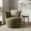 Robyn Chunky Soft Chenille Swivel Chair