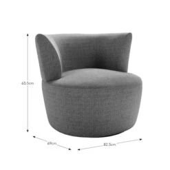 Robyn Chunky Soft Chenille Swivel Chair 25 Robyn Chunky Soft Chenille Swivel Chair -Online Furniture Store 30918822 alt09