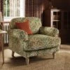 Jolene William Morris Woodland Weeds Print Velvet Snuggle Chair -Online Furniture Store 30919069