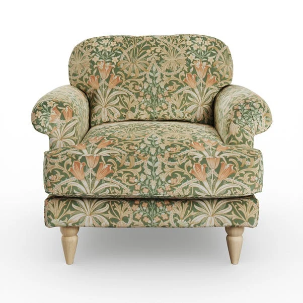 Jolene William Morris Woodland Weeds Print Velvet Snuggle Chair 9 Jolene William Morris Woodland Weeds Print Velvet Snuggle Chair - Image 7