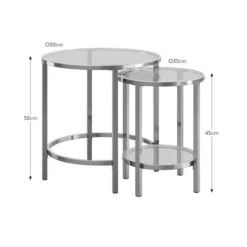 Sofia Glass Nest Of Tables 39 Sofia Glass Nest Of Tables -Online Furniture Store 30919669 alt09