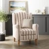 Oswald Pinstripe Wingback Armchair -Online Furniture Store 30920650