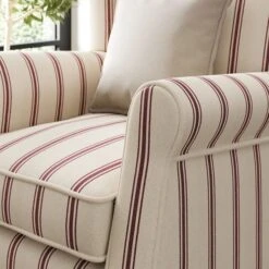 Oswald Pinstripe Wingback Armchair -Online Furniture Store 30920650 alt03