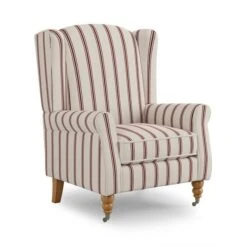 Oswald Grande Folkstone Stripe Wingback Armchair 16 Oswald Grande Folkstone Stripe Wingback Armchair -Online Furniture Store 30920671 alt05