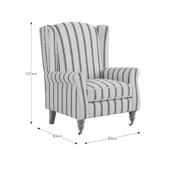 Oswald Grande Folkstone Stripe Wingback Armchair 19 Oswald Grande Folkstone Stripe Wingback Armchair -Online Furniture Store 30920671 alt09