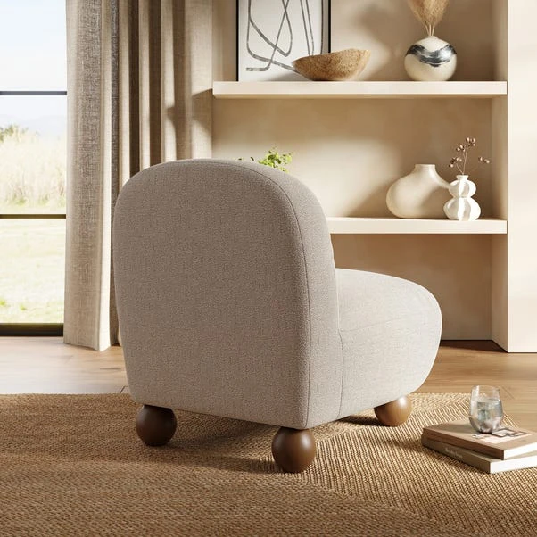 Nylah Multi Tone Boucle Curved Accent Chair 21 Nylah Multi Tone Boucle Curved Accent Chair - Image 20