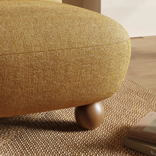 Nylah Multi Tone Boucle Curved Accent Chair 14 Nylah Multi Tone Boucle Curved Accent Chair - Image 13