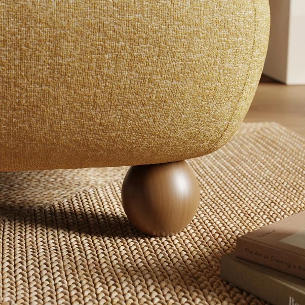 Nylah Multi Tone Boucle Curved Accent Chair 15 Nylah Multi Tone Boucle Curved Accent Chair - Image 14