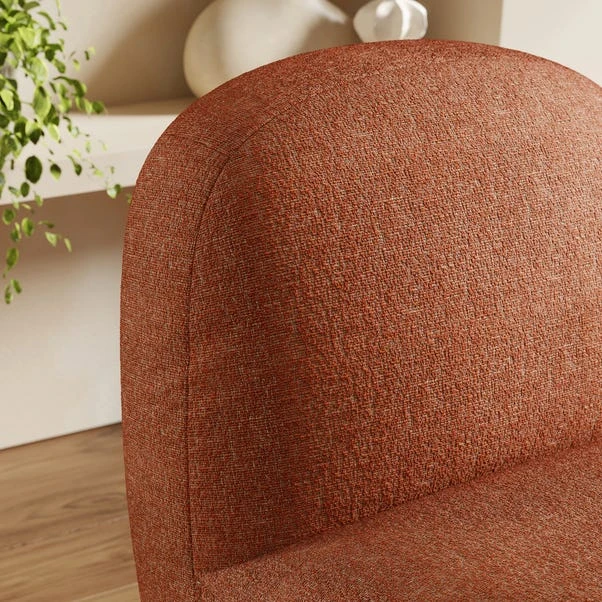 Nylah Multi Tone Boucle Curved Accent Chair 4 Nylah Multi Tone Boucle Curved Accent Chair - Image 3