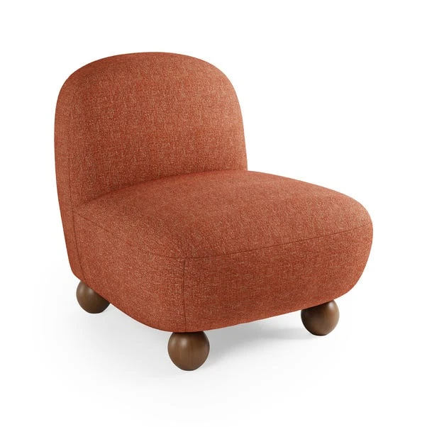 Nylah Multi Tone Boucle Curved Accent Chair 7 Nylah Multi Tone Boucle Curved Accent Chair - Image 6