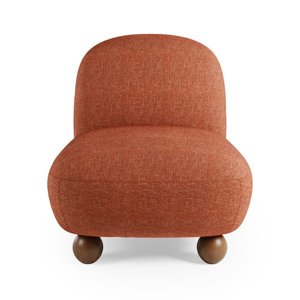 Nylah Multi Tone Boucle Curved Accent Chair 8 Nylah Multi Tone Boucle Curved Accent Chair - Image 7