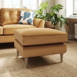 Sven Opulent Velvet Footstool -Online Furniture Store 30922684