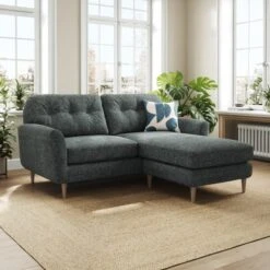 Sven Chunky Chenille Reversible Corner Chaise Sofa -Online Furniture Store 30922697
