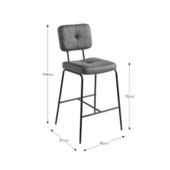 Jessie Counter Height Bar Stool, Faux Leather -Online Furniture Store 30924810 alt09