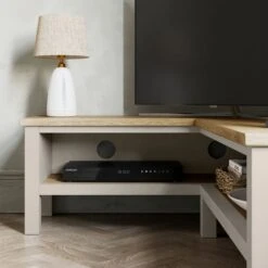 Olney Open Corner TV Unit For TVs Up To 55", Stone 11 Olney Open Corner TV Unit For TVs Up To 55", Stone -Online Furniture Store 30924848 alt02