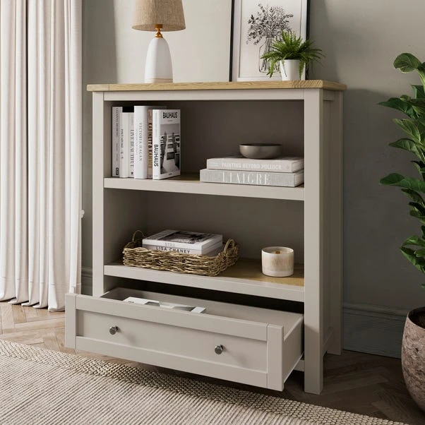 Olney Low Bookcase, Stone 4 Olney Low Bookcase, Stone - Image 2