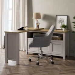 Olney Swivel Desk, Stone -Online Furniture Store 30924869 alt02