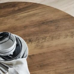 Ezra Round 4 Seater Dining Table, Rustic Wood Effect -Online Furniture Store 30924919 alt01