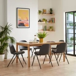 Burton Dining Chair, Faux Leather -Online Furniture Store 30924935 alt01