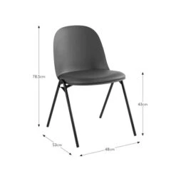 Burton Dining Chair, Faux Leather -Online Furniture Store 30924935 alt09