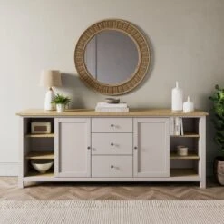 Olney Extra Wide Sideboard, Stone