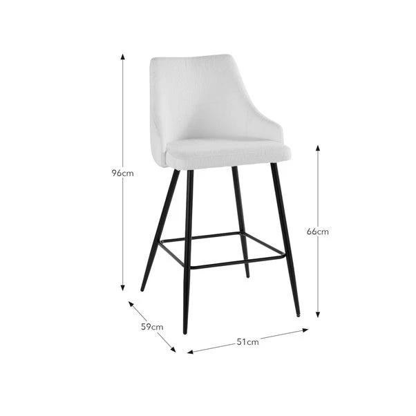 Ariana Bar Stool, Boucle 8 Ariana Bar Stool, Boucle - Image 6