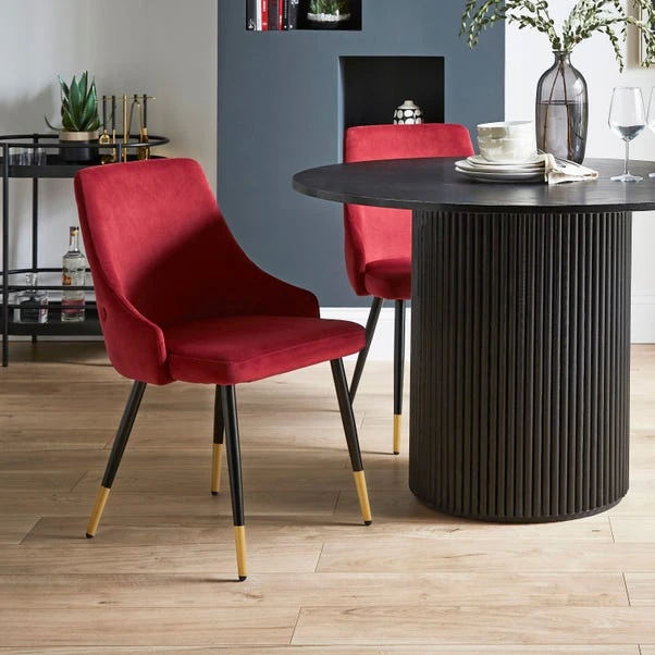 Ariana Set Of 2 Dining Chairs, Velvet 3 Ariana Set Of 2 Dining Chairs, Velvet