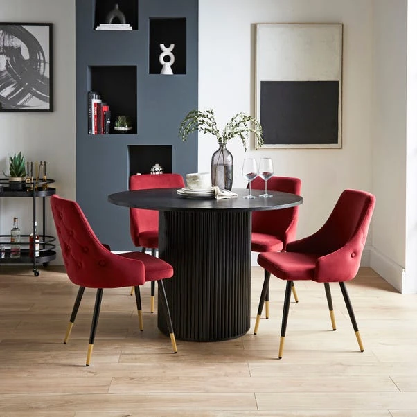 Ariana Set Of 2 Dining Chairs, Velvet 4 Ariana Set Of 2 Dining Chairs, Velvet - Image 2