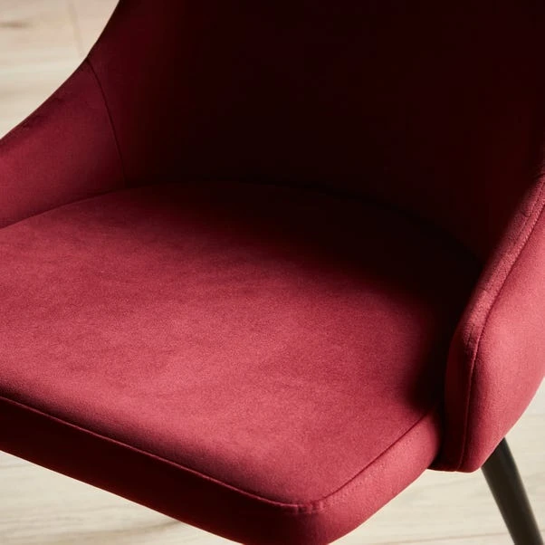 Ariana Set Of 2 Dining Chairs, Velvet 6 Ariana Set Of 2 Dining Chairs, Velvet - Image 4