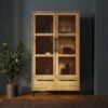 Bryant Display Cabinet, Mango Wood Effect 2 Bryant Display Cabinet, Mango Wood Effect -Online Furniture Store 30925262