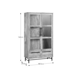Bryant Display Cabinet, Mango Wood Effect -Online Furniture Store 30925262 alt09