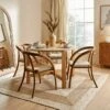 Halton 4 Seater Round Dining Table, Travertine & Oak 2 Halton 4 Seater Round Dining Table, Travertine & Oak -Online Furniture Store 30925309