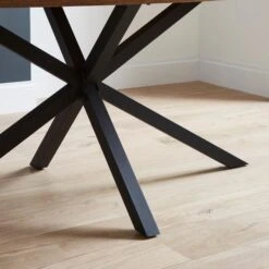 Xavi 6 Seater Oval Parquet Dining Table, Oak -Online Furniture Store 30925310 alt05