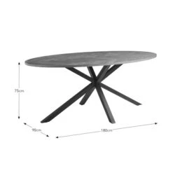 Xavi 6 Seater Oval Parquet Dining Table, Oak -Online Furniture Store 30925310 alt09