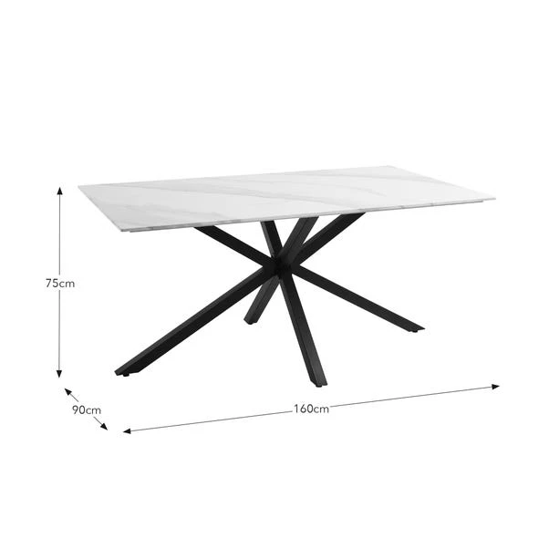 Xavi 6 Seater Rectangular Dining Table, Sintered Stone 8 Xavi 6 Seater Rectangular Dining Table, Sintered Stone - Image 6