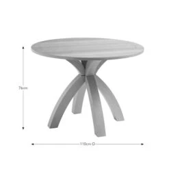 Xavi 4 Seater Round Dining Table, Oak -Online Furniture Store 30925352 alt09
