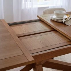 Xavi 6-8 Seater Rectangular Extendable Dining Table, Oak -Online Furniture Store 30925353 alt02