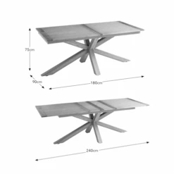 Xavi 6-8 Seater Rectangular Extendable Dining Table, Oak -Online Furniture Store 30925353 alt09